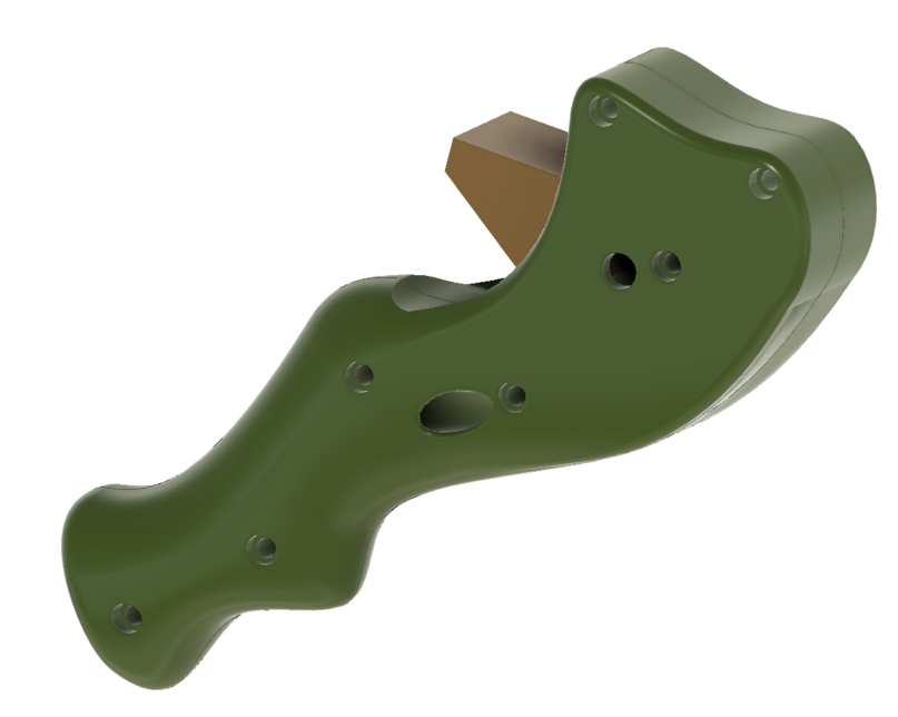 CAD 3D Design Skateboard Hand Held Controller