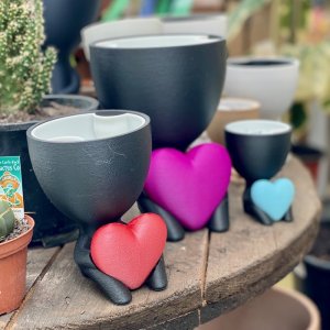 3D Printed Valentine Style Holding Heart People Plant Pots