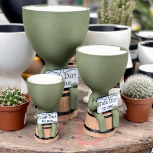 3D Printed Cheeky Garden Plant Pots Holding Sign